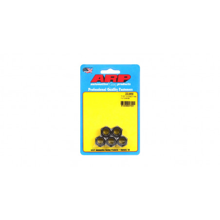 Pack écrous ARP (5) 7/16-14 - Black Oxyde Hex