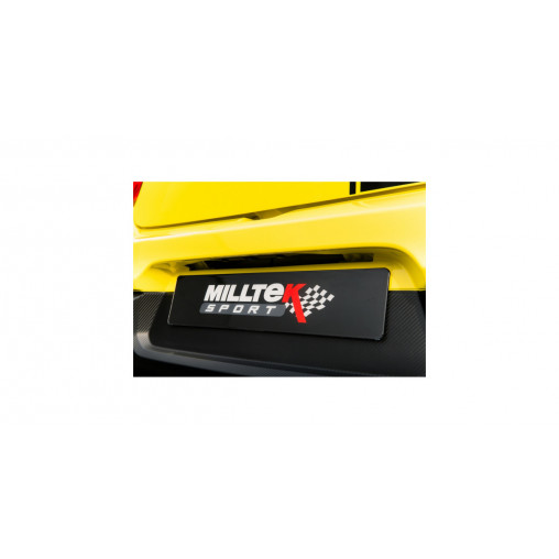 Plaque immatriculation Milltek Noire Plaque immatriculation Milltek Noire