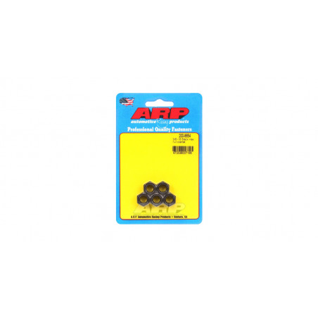 Pack écrous ARP (5) 3/8-16 - Black Oxyde Hex