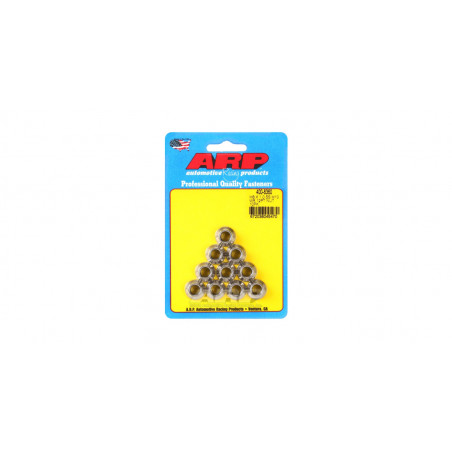 Pack écrous ARP (10) M8 x 1.00 - Inox 12 pts