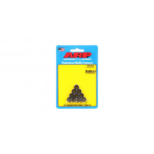 Pack écrous ARP (10) 1/4-28 - Black Oxyde Hex