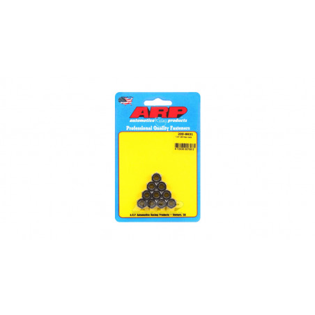 Pack écrous ARP (10) 1/4-28 - Black Oxyde Hex