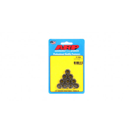 Pack écrous ARP (10) 5/16-18 - Black Oxyde Hex