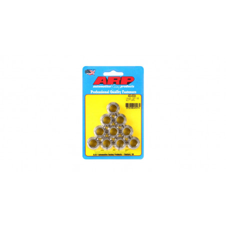 Pack écrous ARP (10) 1/2-20 - Inox 12 pts
