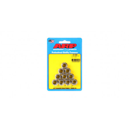 Pack écrous ARP (10) 7/16-14 - Inox 12 pts