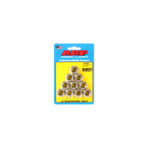 Pack écrous ARP (10) 1/2-13 - Inox 12 pts