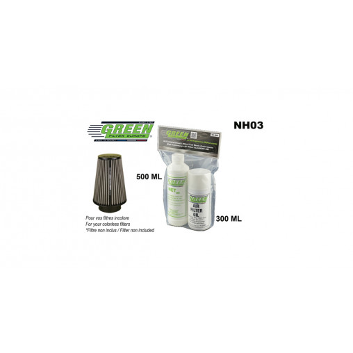 Kit d'entretien pour filtres coton Green Filter spray 0.3L + nettoyant 0.5L Kit d'entretien pour filtres coton Green Filter spray 0.3L + nettoyant 0.5L
