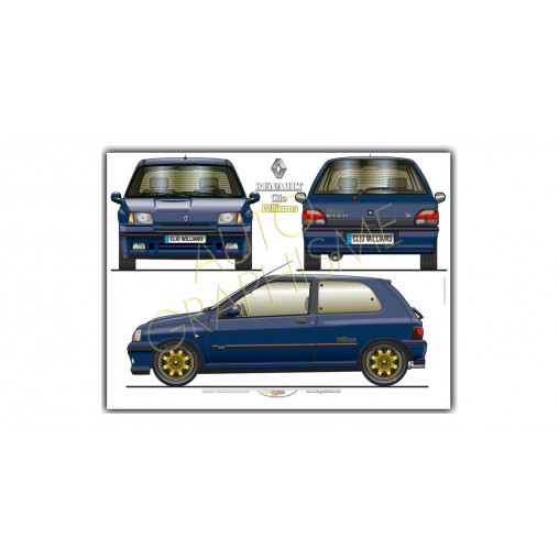 Poster Renault Clio Williams Poster Renault Clio Williams