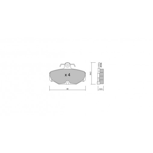 Plaquettes de frein GT2i Club Arrière pour FORD Sierra 2.0i 16V Turbo RS Cosworth anche 4wd 1982-93 - Etriers de frein Girling