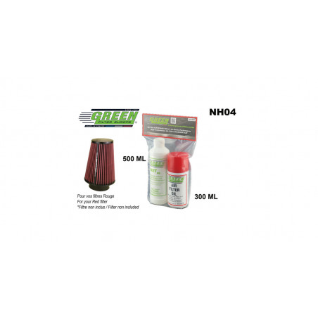 Kit d'entretien pour filtres coton Green Filter spray 0.3L + nettoyant 0.5L