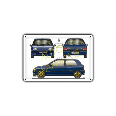 Plaque Métallique Clio Williams