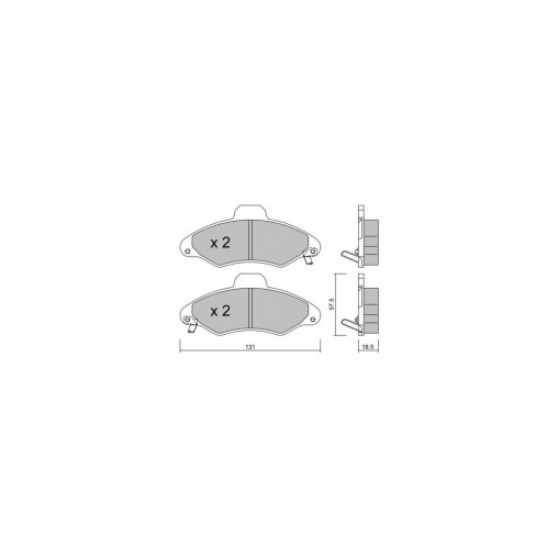 Plaquettes de frein GT2i Club Avant pour FORD Escort VII Cabrio (ALL) 3.0 V6 12V 192cv 1994-03-01-2000-08-01