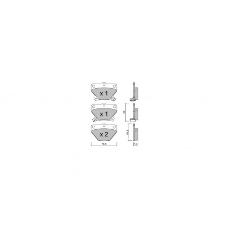 Plaquettes de frein GT2i Club Arrière pour TOYOTA Prius II Sedan(_W1_) 2.2 Turbo Essex Limited S4 214cv 2000-05-01-2004-01-01