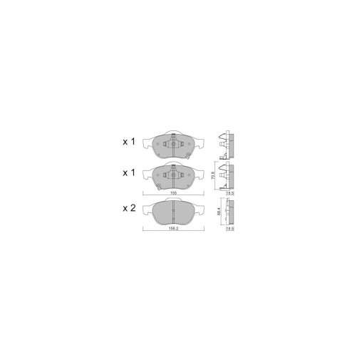 Plaquettes de frein GT2i Club Avant pour TOYOTA Avensis I (_T22_) 2.0 (AZT220_) 150cv 1997-09-01-2003-02-01