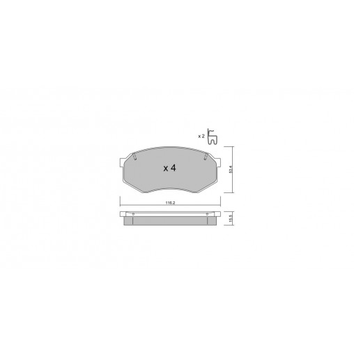 Plaquettes de frein GT2i Club Avant pour MAZDA 929 III (HC) 3.0 191cv 1987-05-01-1991-08-01