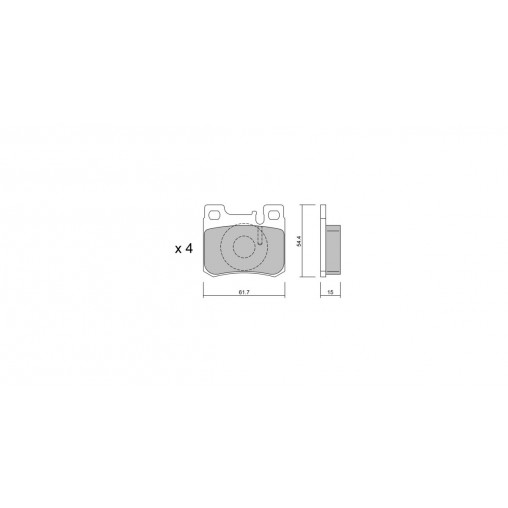 Plaquettes de frein GT2i Club Arrière pour MERCEDES BENZ Classe C I (W202) 55 AMG (171.473) 361cv 1993-03-01-2000-05-01