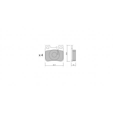 Plaquettes de frein GT2i Club Arrière pour MERCEDES BENZ Classe C I (W202) 55 AMG (171.473) 361cv 1993-03-01-2000-05-01