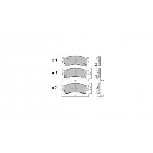 Plaquettes de frein GT2i Club Avant pour MAZDA 626 V (GF) 2.0 136cv 1997-05-01-2002-10-01