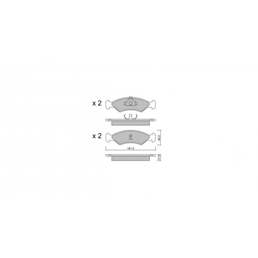 Plaquettes de frein GT2i Club Avant pour FORD Fiesta II (FBD) 1.7 TD (F19, M19) 82cv 1983-09-01-1989-11-01