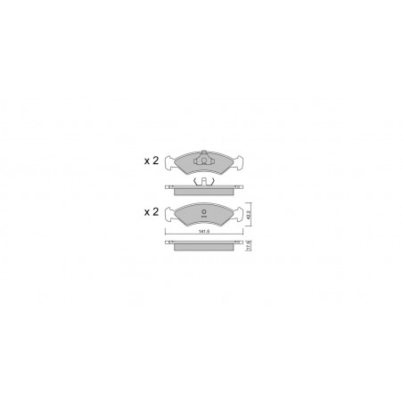 Plaquettes de frein GT2i Club Avant pour FORD Fiesta II (FBD) 1.7 TD (F19, M19) 82cv 1983-09-01-1989-11-01