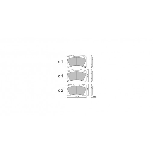 Plaquettes de frein GT2i Club Avant pour TOYOTA Yaris V (P21, PA1, PH1) 1.6 GR 4WD (GXPA16) 2020- Etriers de frein Advics