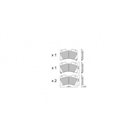 Plaquettes de frein GT2i Club Avant pour TOYOTA Yaris V (P21, PA1, PH1) 1.6 GR 4WD (GXPA16) 2020- Etriers de frein Advics
