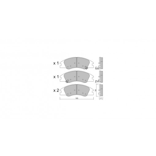 Plaquettes de frein GT2i Club Avant pour KIA Cerato I Sedan (FB)/ Spectra 2.5 V6 150cv 2000-06-01-2009-12-01 Plaquettes de frein GT2i Club Avant pour KIA Cerato I Sedan (FB)/ Spectra 2.5 V6 150cv 2000-06-01-2009-12-01
