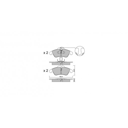 Plaquettes de frein GT2i Club Avant pour MERCEDES BENZ Classe V I (638/2) V 280 (638.244, 638.294) 175cv 1996-09-01-2003-07-01