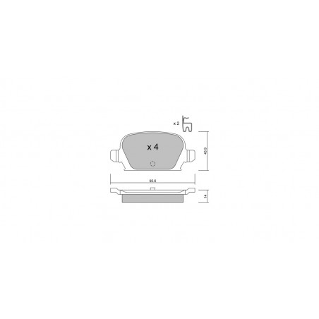 Plaquettes de frein GT2i Club Arrière pour OPEL Corsa C (X01) 1.8 (R97) 126cv 2000-09-01-2009-12-01