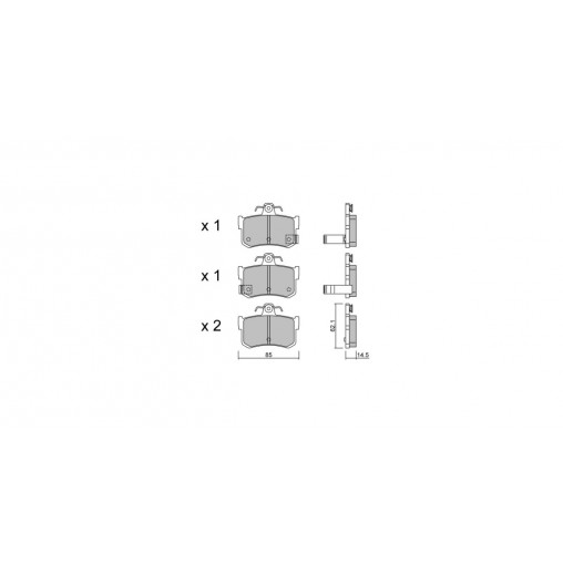 Plaquettes de frein GT2i Club Arrière pour ROVER 800 Coupe 4.0 4x4 218cv 1992-08-01-1999-02-01 Plaquettes de frein GT2i Club Arrière pour ROVER 800 Coupe 4.0 4x4 218cv 1992-08-01-1999-02-01