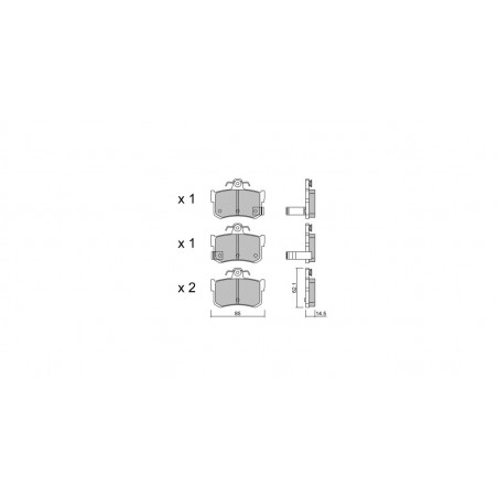 Plaquettes de frein GT2i Club Arrière pour ROVER 800 Coupe 4.0 4x4 218cv 1992-08-01-1999-02-01