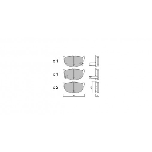 Plaquettes de frein GT2i Club Arrière pour HYUNDAI Coupe II (GK) 2.7 V6 168cv 2001-01-01-2009-08-01