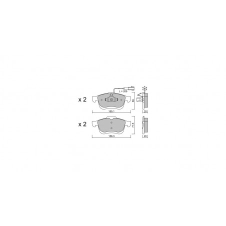 Plaquettes de frein GT2i Club Avant pour LANCIA Delta III (844_) 1.9 D Multijet 191cv 2008-08-01-2014-08-01