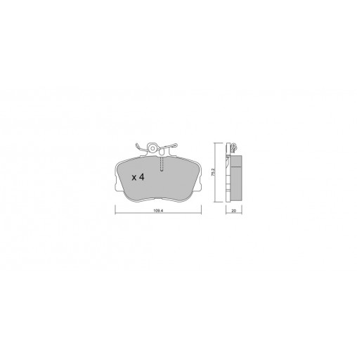 Plaquettes de frein GT2i Club Avant pour MERCEDES BENZ Classe C I (W202) 300 (MCV20_, MCV30_) 203cv 1993-03-01-2000-05-01