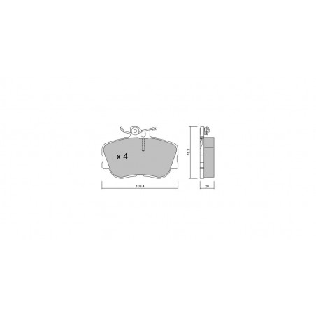 Plaquettes de frein GT2i Club Avant pour MERCEDES BENZ Classe C I (W202) 300 (MCV20_, MCV30_) 203cv 1993-03-01-2000-05-01