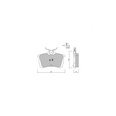 Plaquettes de frein GT2i Club Arrière pour HONDA Accord VII Coupe (CM) 3.0 V6 (CM7) 245cv 2003-07-01-