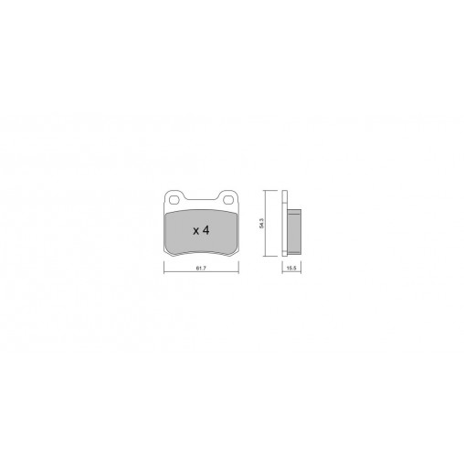 Plaquettes de frein GT2i Club Arrière pour MERCEDES BENZ Classe E I (W124) E 280 (124.028) 198cv 1985-01-01-1995-06-01