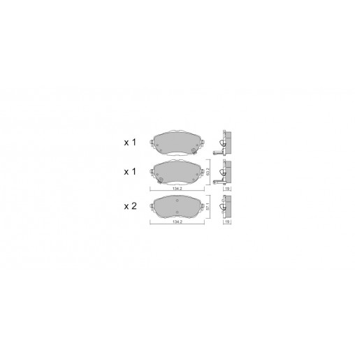 Plaquettes de frein GT2i Club Avant pour TOYOTA Auris Touring Sports SW (_E18_) 3.0 V6 CRDi 4WD 251cv 2013-07-01-2018-12-01