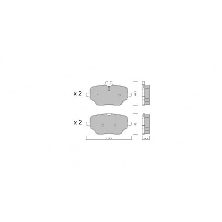 Plaquettes de frein GT2i Club Arrière pour MERCEDES BENZ GLE II (W167) GLE 350 e 4-matic (167.354) 334cv 2018-10-01-