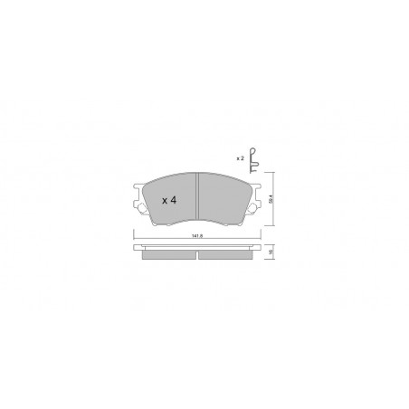 Plaquettes de frein GT2i Club Avant pour MAZDA Xedos 9 (TA) / Eunos 800 2.3 24V 211cv 1993-07-01-2002-09-01