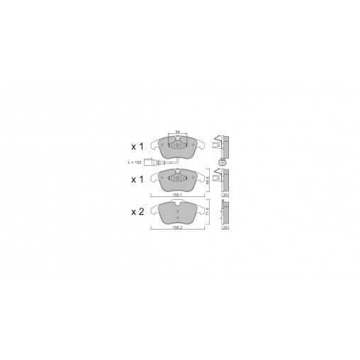 Plaquettes de frein GT2i Club Avant pour AUDI Q3 I (8UB, 8UG) 2.0 TFSI quattro 221cv 2011-06-01-2019-12-01 Plaquettes de frein GT2i Club Avant pour AUDI Q3 I (8UB, 8UG) 2.0 TFSI quattro 221cv 2011-06-01-2019-12-01