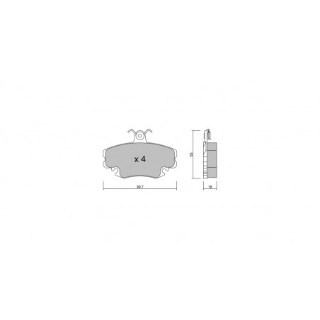 Plaquettes de frein GT2i Club Avant pour RENAULT Clio I 1.8i 16V, 2.0i 16V Williams 1990-98 - Etriers de frein Girling