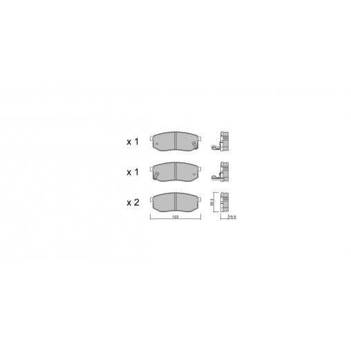 Plaquettes de frein GT2i Club Arrière pour HYUNDAI Galloper II (JK-01) 2.0 139cv 1997-02-01-2003-12-01