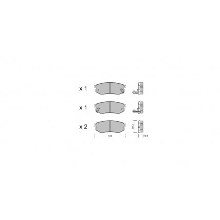 Plaquettes de frein GT2i Club Arrière pour HYUNDAI Galloper II (JK-01) 2.0 139cv 1997-02-01-2003-12-01