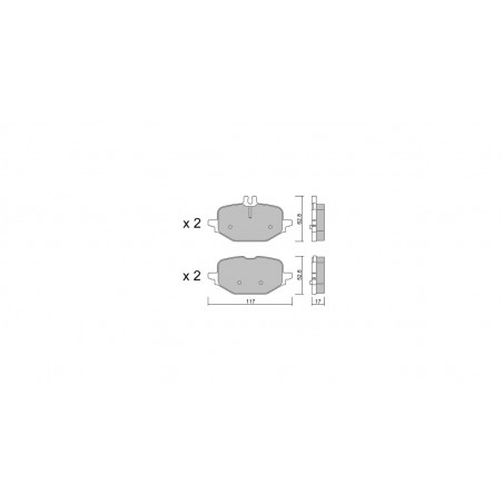 Plaquettes de frein GT2i Club Arrière pour MERCEDES BENZ Classe C V (W206) C 200 4MATIC (206.043) 204cv 2021-03-01-