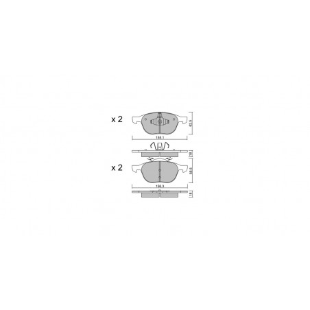 Plaquettes de frein GT2i Club Avant pour FORD Focus III Turnier T4 200cv 2010-07-01-2020-02-01