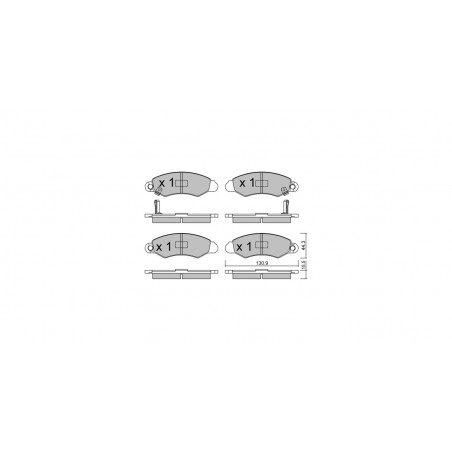Plaquettes de frein GT2i Club Avant pour SUZUKI Swift II Sedan (AH, AJ) 1.3 (SF 413) 86cv 1989-03-01-2001-05-01