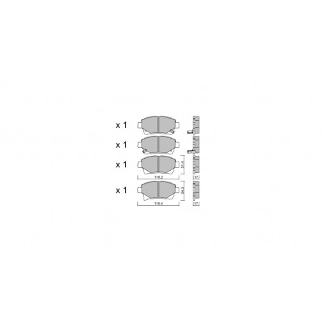 Plaquettes de frein GT2i Club Avant pour TOYOTA IQ (_J1_) 1.5 Hybrid 146cv 2009-01-01-2015-12-01