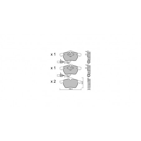 Plaquettes de frein GT2i Club Avant pour AUDI A4 - Quattro (8E-8H) 1.8i 20V T, 1.9 TDi, 2.0i TFSi 01-07 - Etriers de frein Ate