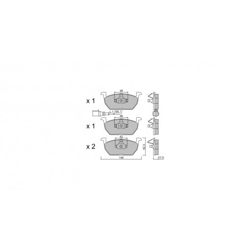 Plaquettes de frein GT2i Club Avant pour VOLKSWAGEN Golf VII (5G1, BQ1, BE1, BE2) 3.0 238cv 2012-08-01-